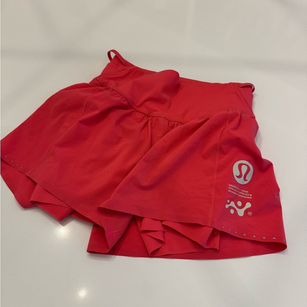 Lululemon Athletica Vibrant Red Skater Skirt